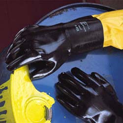 GLOVE  NEOPRENE COATED;HI-LO GAUNTLET SZ 10 - Latex, Supported